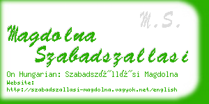 magdolna szabadszallasi business card